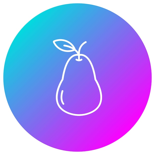 El icono vectorial de pera se puede usar para el conjunto de iconos de otoño