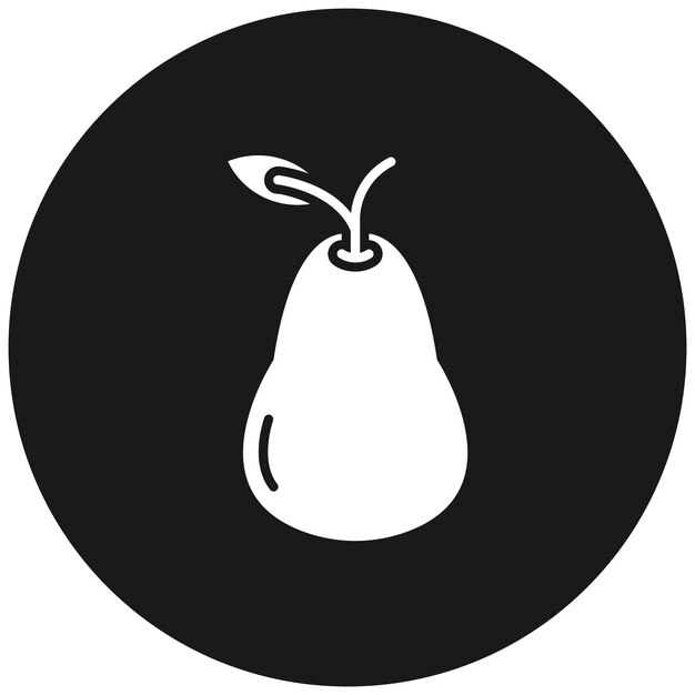 El icono vectorial de pera se puede usar para el conjunto de iconos de otoño