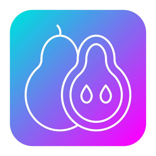 El icono vectorial de pera se puede utilizar para el conjunto de iconos de frutas y verduras