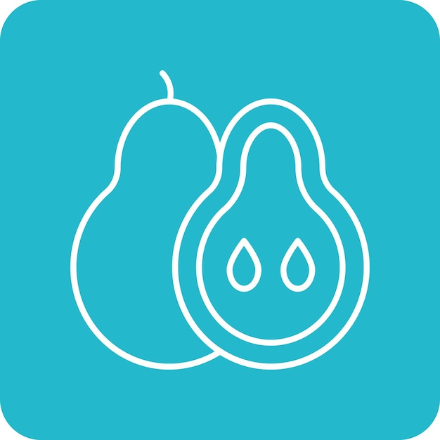 El icono vectorial de pera se puede utilizar para el conjunto de iconos de frutas y verduras
