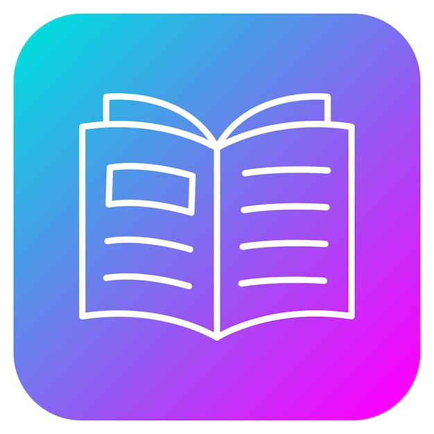 El icono vectorial del periódico se puede usar para el conjunto de iconos de la biblioteca