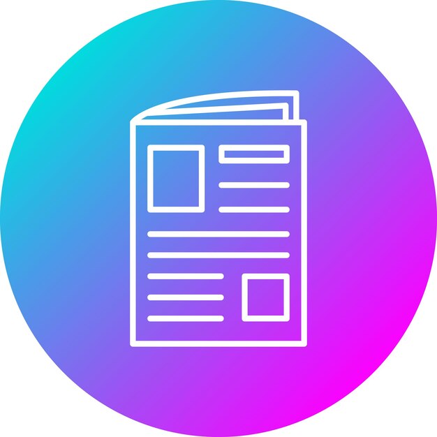 El icono vectorial del periódico se puede usar para el conjunto de iconos de la mañana y el desayuno