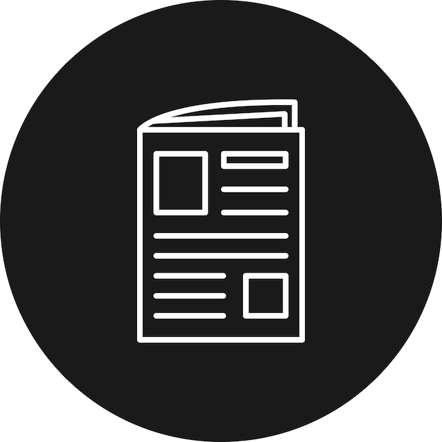 El icono vectorial del periódico se puede usar para el conjunto de iconos de la mañana y el desayuno