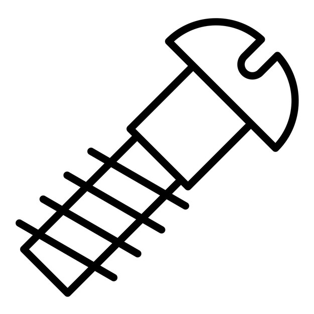 El icono vectorial del perno se puede utilizar para el conjunto de iconos de metalurgia