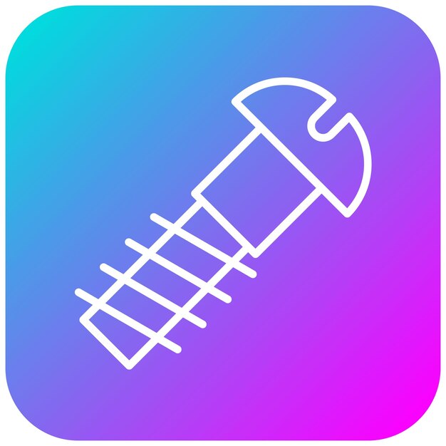 El icono vectorial del perno se puede utilizar para el conjunto de iconos de metalurgia