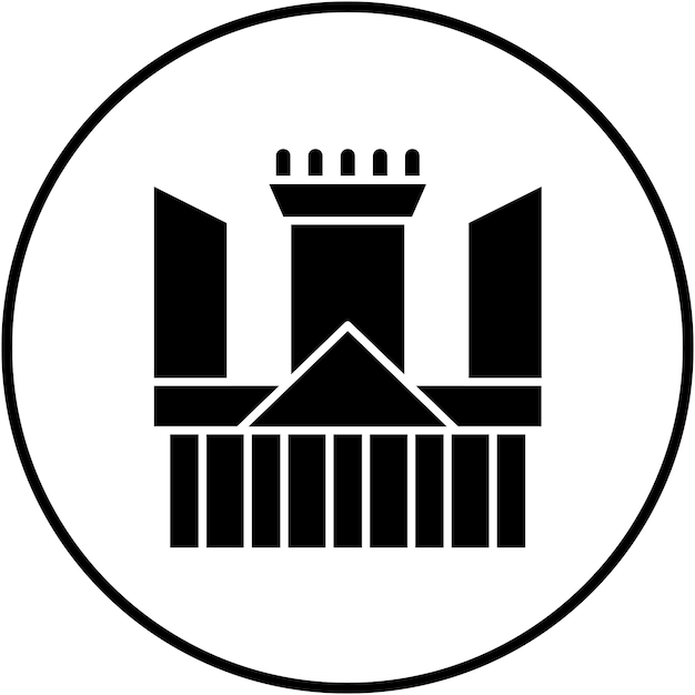 El icono vectorial de Petra se puede usar para el conjunto de iconos de puntos de referencia