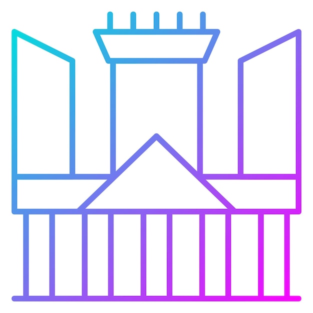 El icono vectorial de Petra se puede usar para el conjunto de iconos de puntos de referencia