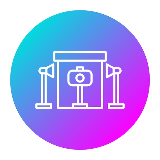 El icono vectorial de Photoshoot Studio se puede usar para el conjunto de iconos de espacio de trabajo conjunto
