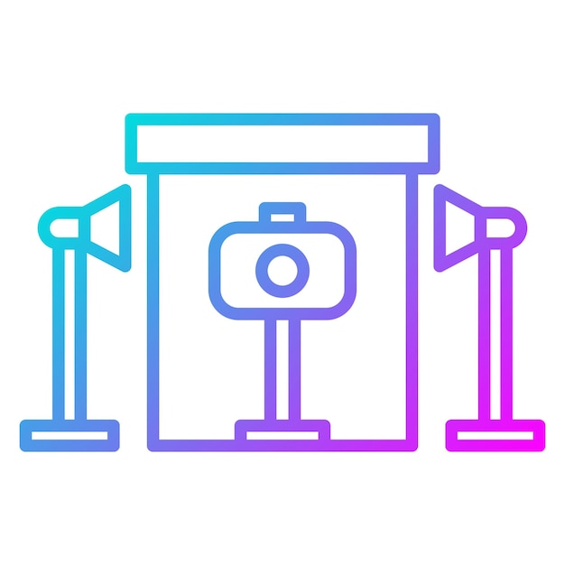 El icono vectorial de Photoshoot Studio se puede usar para el conjunto de iconos de espacio de trabajo conjunto