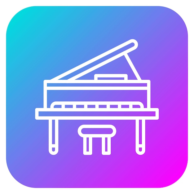 El icono vectorial del piano se puede usar para el conjunto de iconos de educación