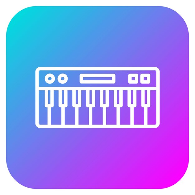 El icono vectorial del piano se puede usar para el conjunto de iconos de entretenimiento
