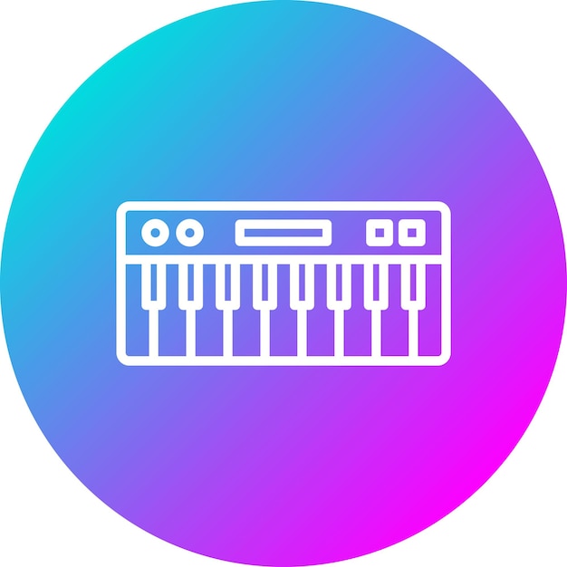 El icono vectorial del piano se puede usar para el conjunto de iconos de entretenimiento