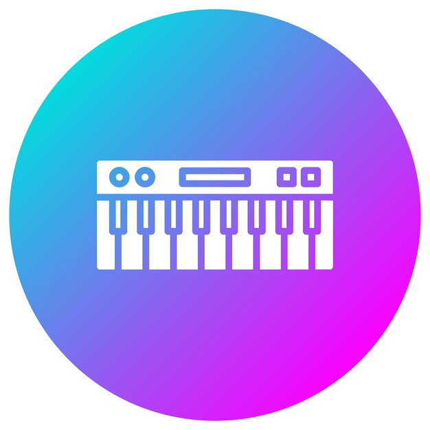 El icono vectorial del piano se puede usar para el conjunto de iconos de entretenimiento