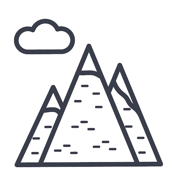 El icono vectorial de los picos de PrinSnowy t