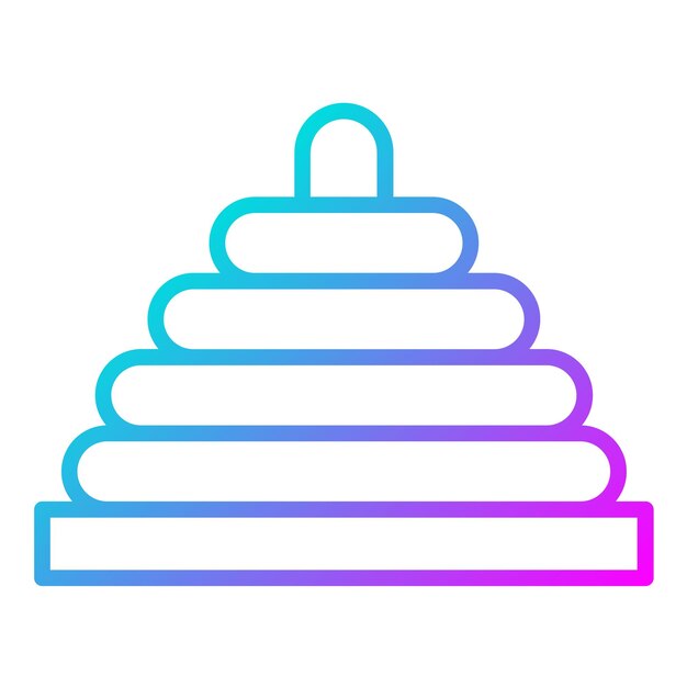 El icono vectorial de la pila de juguetes se puede usar para el conjunto de iconos de la ducha de bebé