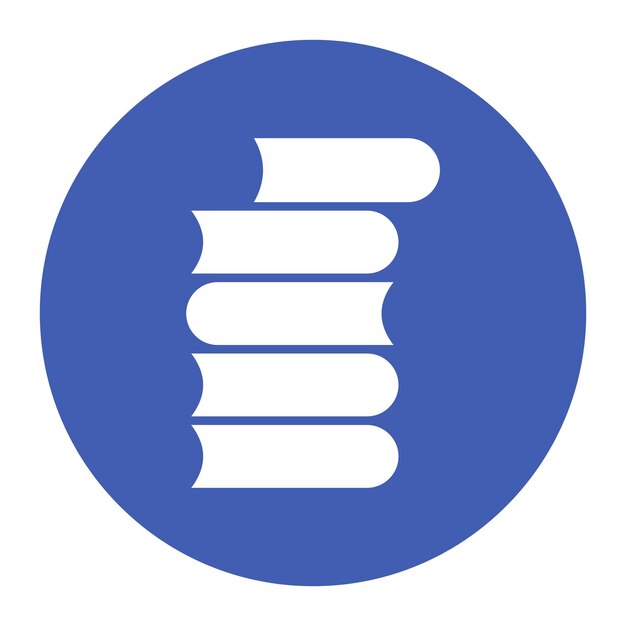El icono vectorial de la pila de libros se puede usar para el conjunto de iconos de literatura
