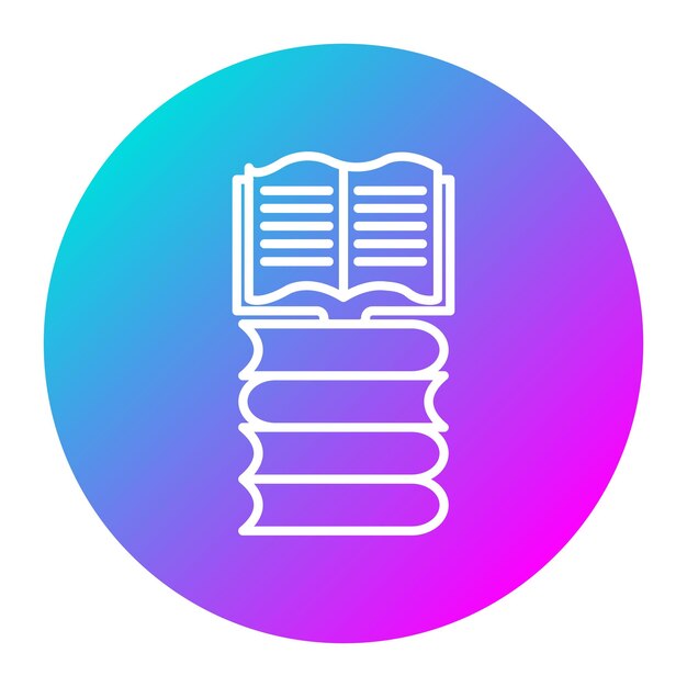 El icono vectorial de la pila de libros se puede utilizar para el conjunto de iconos de literatura