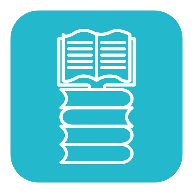 El icono vectorial de la pila de libros se puede utilizar para el conjunto de iconos de literatura