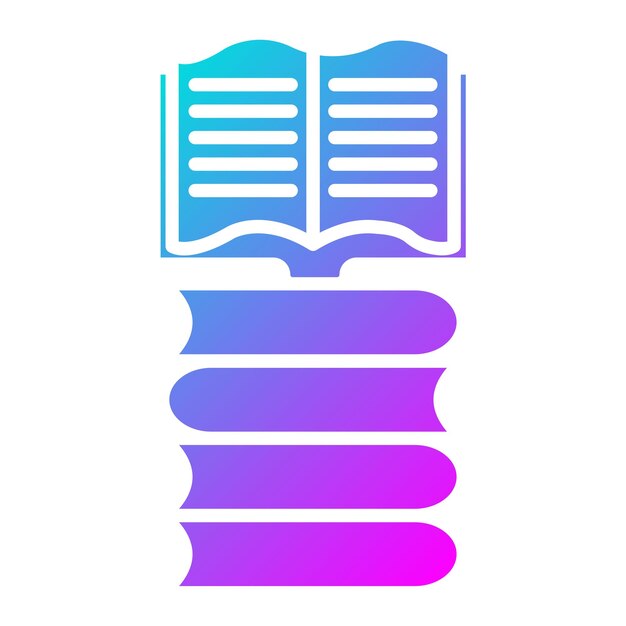 El icono vectorial de la pila de libros se puede utilizar para el conjunto de iconos de literatura