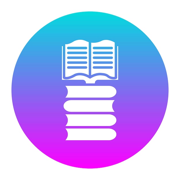El icono vectorial de la pila de libros se puede utilizar para el conjunto de iconos de literatura