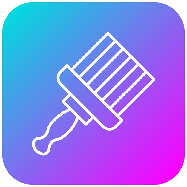 El icono vectorial del pincel de pintura se puede utilizar para el conjunto de iconos de artículos para el hogar