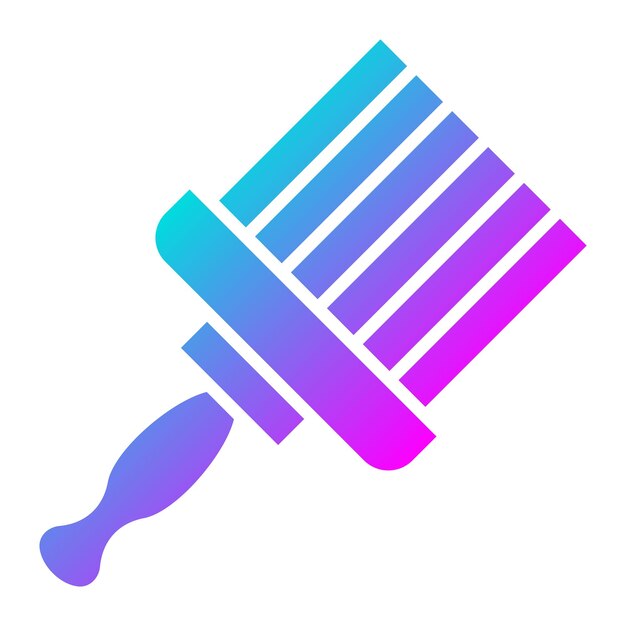 El icono vectorial del pincel de pintura se puede utilizar para el conjunto de iconos de artículos para el hogar