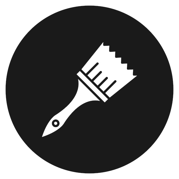 El icono vectorial del pincel de pintura se puede utilizar para el conjunto de iconos de herramientas de construcción