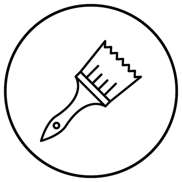El icono vectorial del pincel de pintura se puede utilizar para el conjunto de iconos de herramientas de construcción
