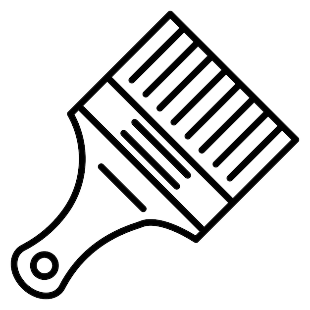 El icono vectorial del pincel de pintura se puede utilizar para el conjunto de iconos de mejoras para el hogar