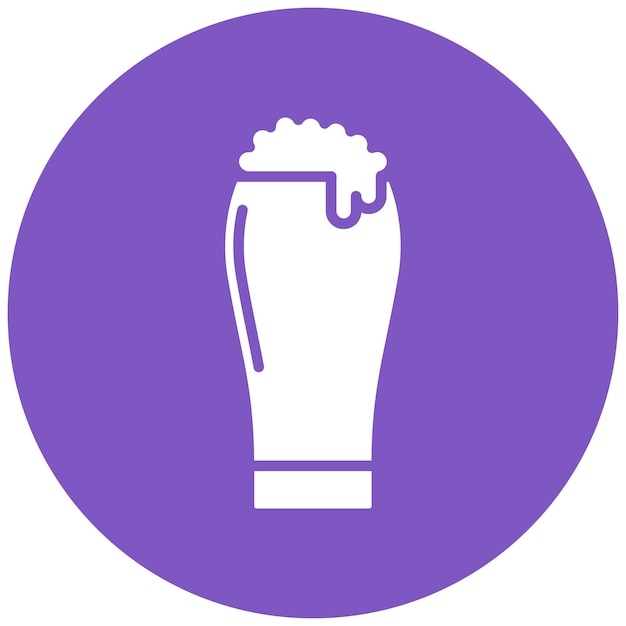 El icono vectorial de Pint of Beer se puede usar para el iconset de Oktoberfest