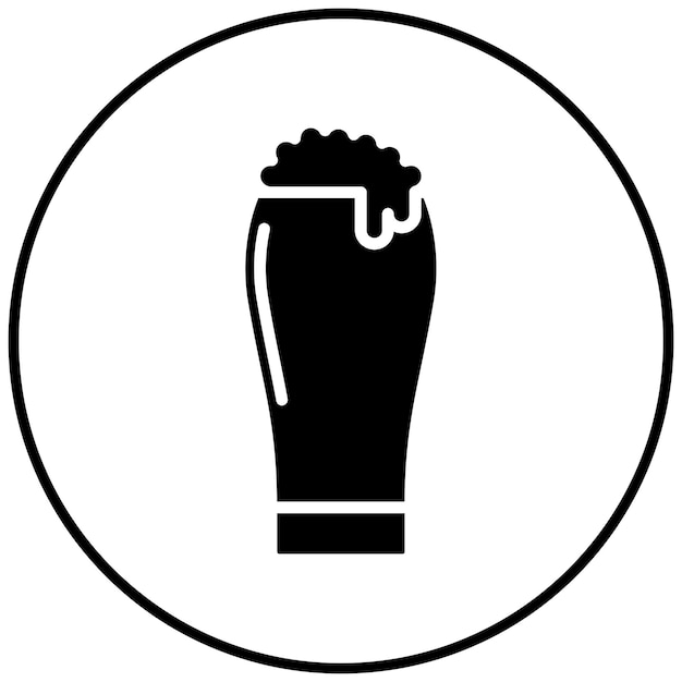 El icono vectorial de Pint of Beer se puede usar para el iconset de Oktoberfest