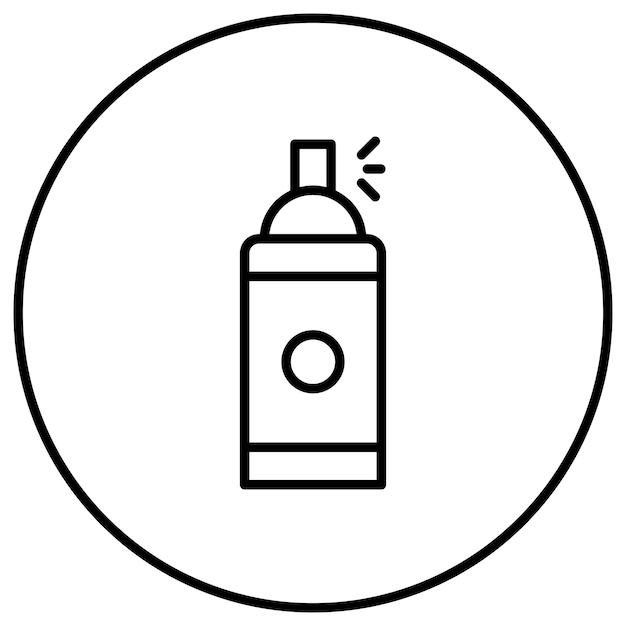 El icono vectorial de pintura en aerosol se puede usar para el conjunto de iconos de cumpleaños