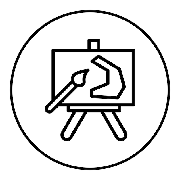 El icono vectorial de pintura se puede usar para el conjunto de iconos de Back to School