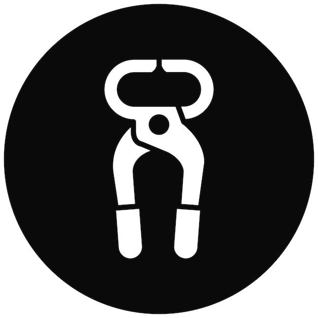 El icono vectorial de pinzas se puede usar para el conjunto de iconos de Shoemaker