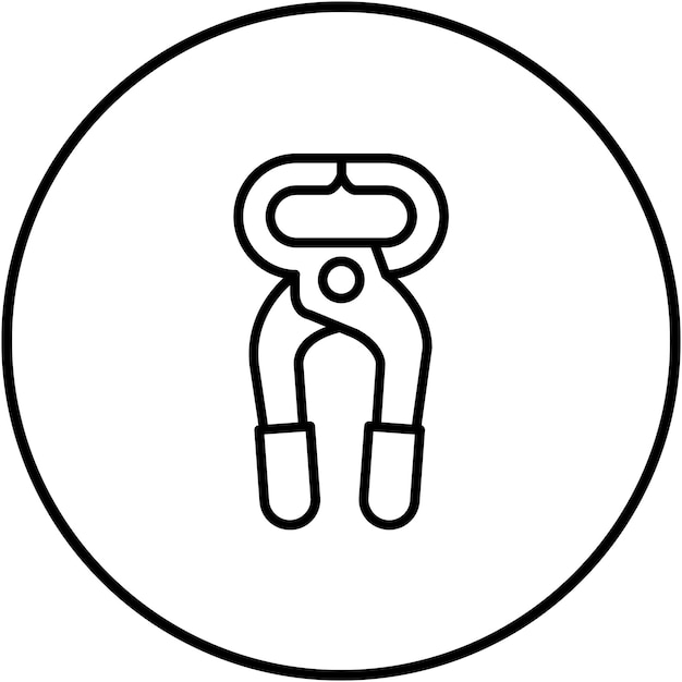 El icono vectorial de pinzas se puede usar para el conjunto de iconos de Shoemaker