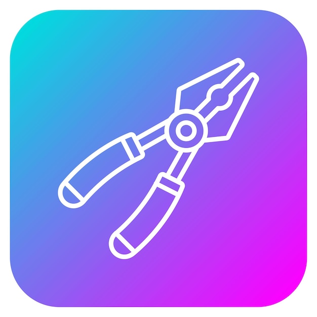 El icono vectorial de pinzas se puede utilizar para el conjunto de iconos de herramientas de construcción