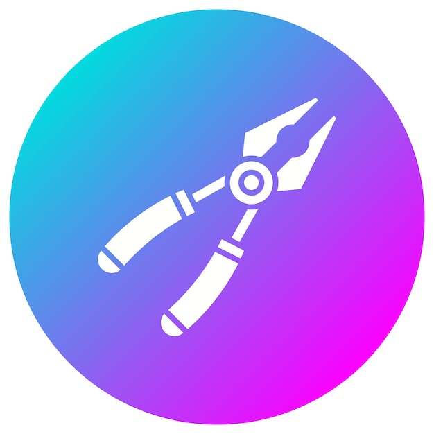 El icono vectorial de pinzas se puede utilizar para el conjunto de iconos de herramientas de construcción