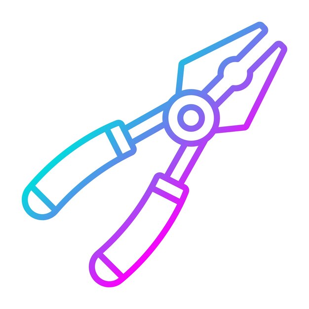 El icono vectorial de pinzas se puede utilizar para el conjunto de iconos de herramientas de construcción