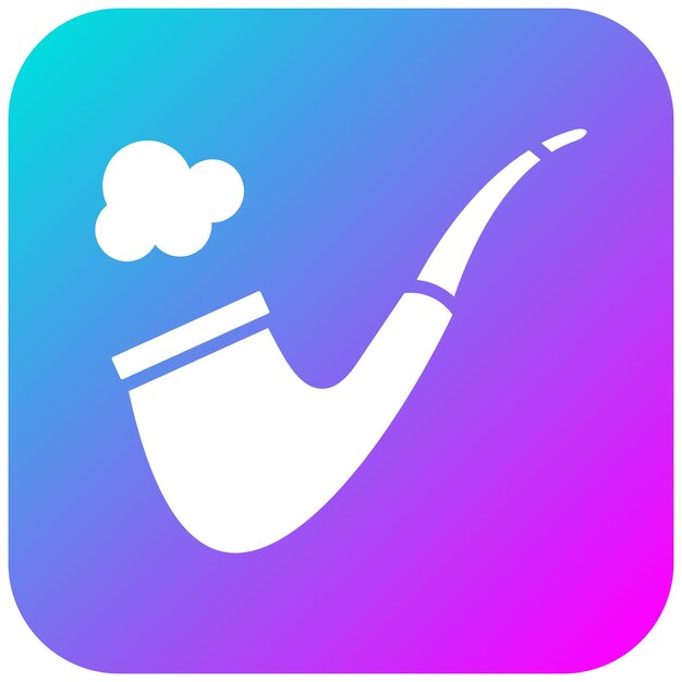 El icono vectorial de la pipa de tabaco se puede usar para el conjunto de iconos de Festa Junina