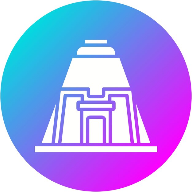 El icono vectorial de las pirámides nubias se puede usar para el conjunto de iconos de la civilización antigua
