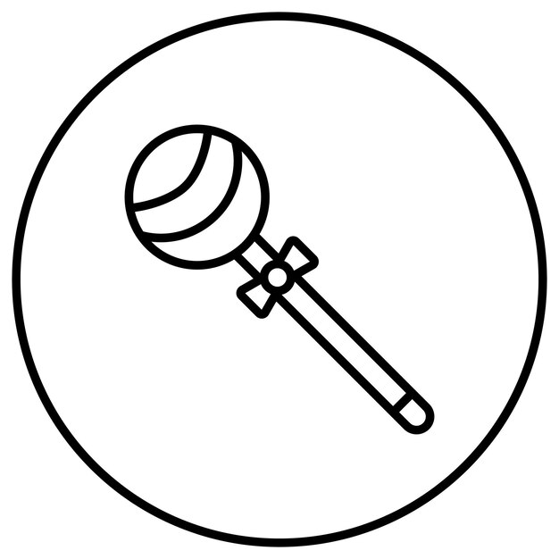 El icono vectorial de la piruleta se puede usar para el conjunto de iconos de cumpleaños