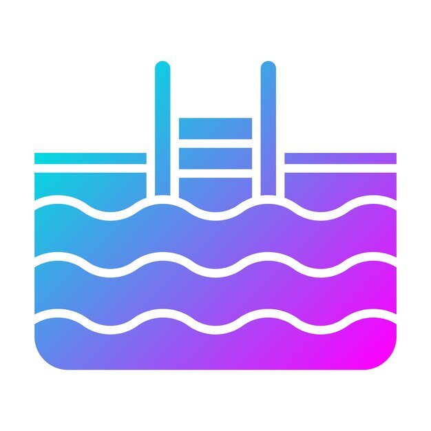 El icono vectorial de la piscina se puede utilizar para el conjunto de iconos de gestión de hoteles