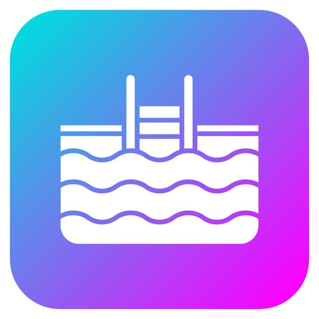 El icono vectorial de la piscina se puede utilizar para el conjunto de iconos de gestión de hoteles