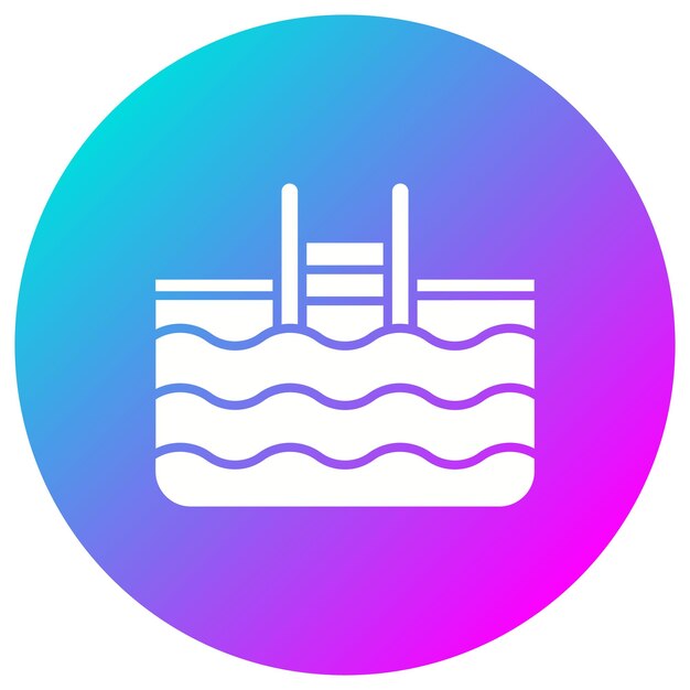 El icono vectorial de la piscina se puede utilizar para el conjunto de iconos de gestión de hoteles
