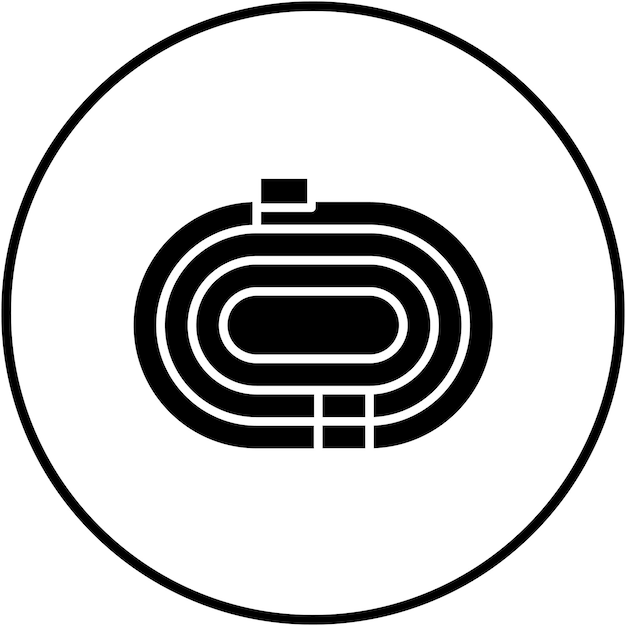 El icono vectorial de la pista de carrera se puede usar para el conjunto de iconos de atletismo