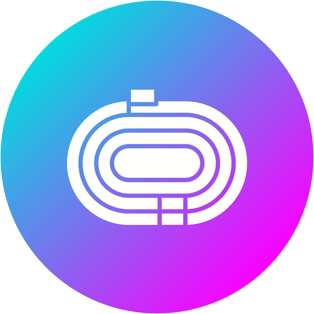 El icono vectorial de la pista de carrera se puede usar para el conjunto de iconos de atletismo