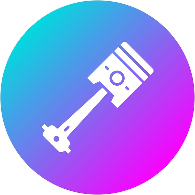El icono vectorial del pistón se puede usar para el conjunto de iconos de reparación de automóviles