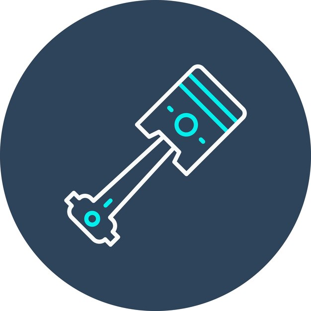 El icono vectorial del pistón se puede usar para el conjunto de iconos de reparación de automóviles