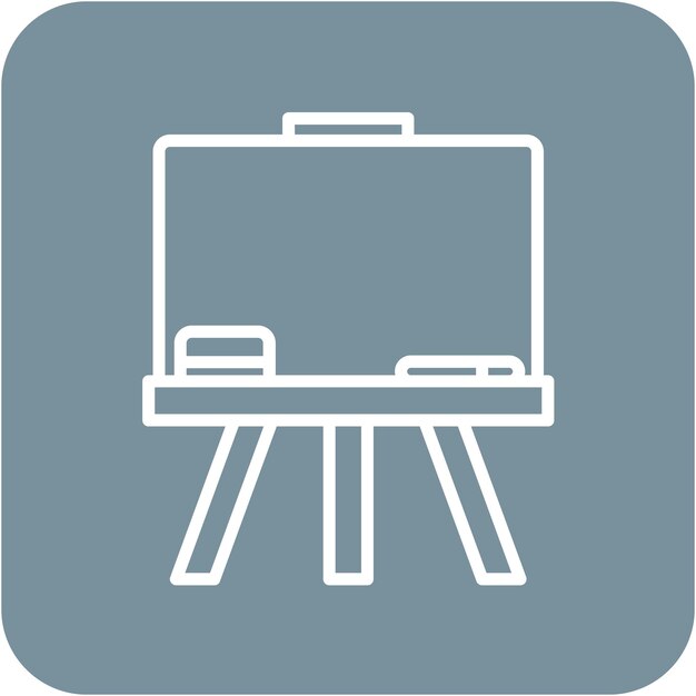 El icono vectorial de la pizarra se puede usar para el conjunto de iconos del jardín de infantes