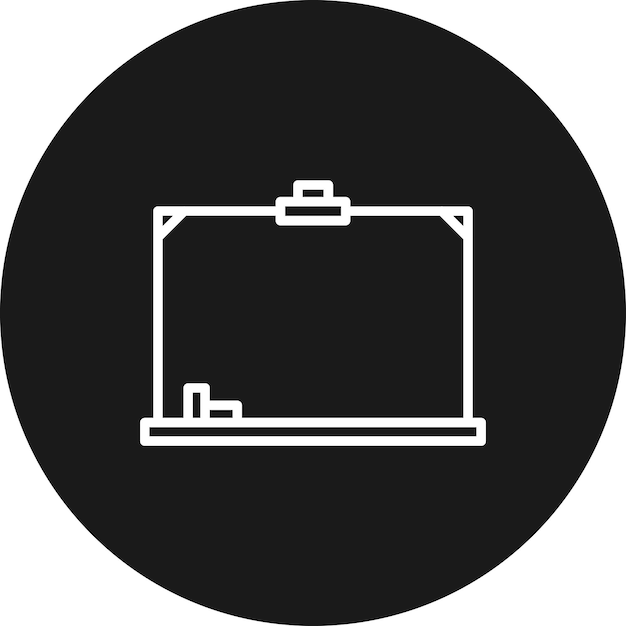 El icono vectorial de la pizarra se puede utilizar para el conjunto de iconos de educación